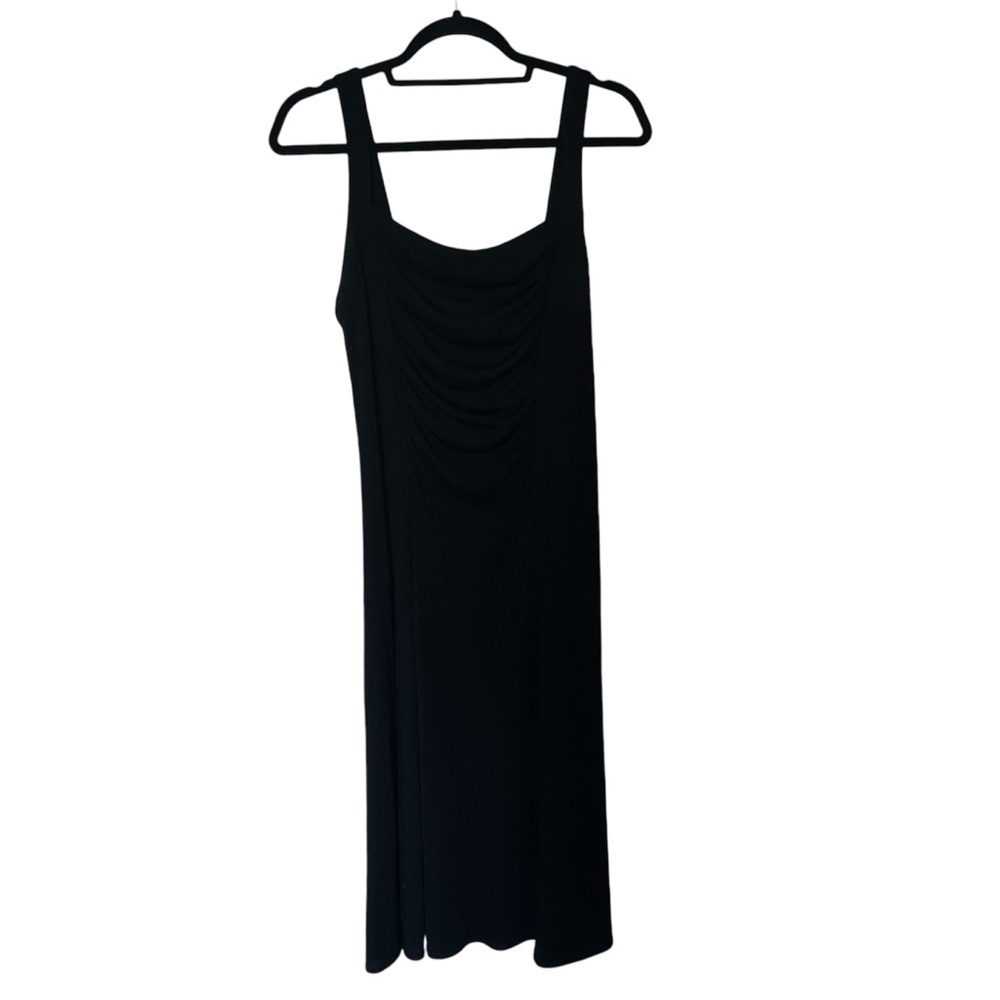 Max Studio Dress, black, large, sleeveless, midi